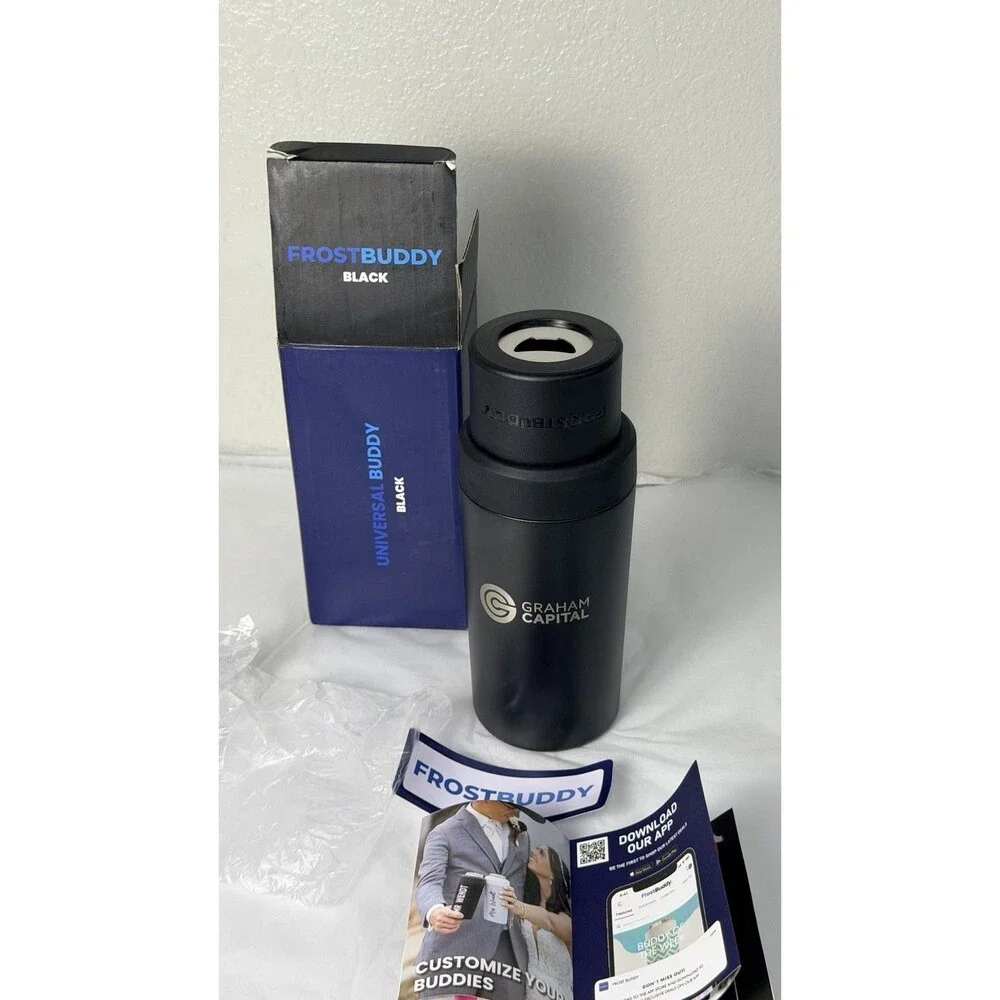 Frost Buddy Universal Buddy 10 in 1 Can Cooler Matte Black Graham Capital NEW